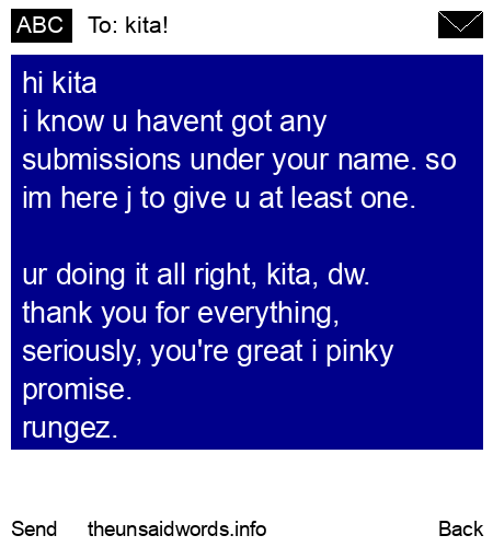 unsent message to kita!