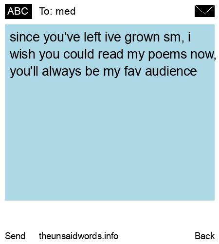 unsent message to med