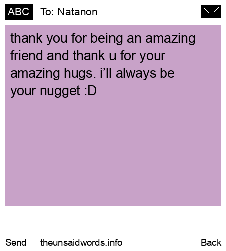 unsent message to Natanon