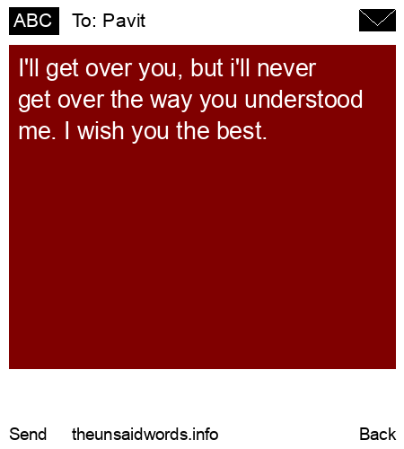unsent message to Pavit