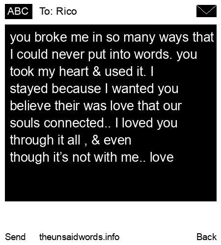 unsent message to Rico