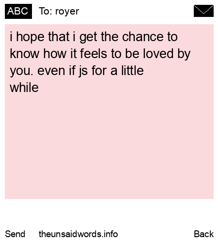 unsent message to royer