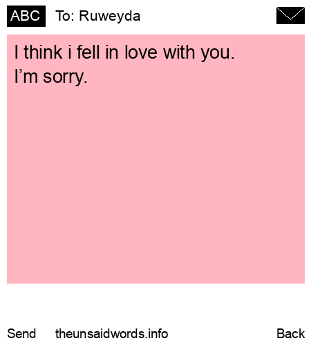 unsent message to Ruweyda