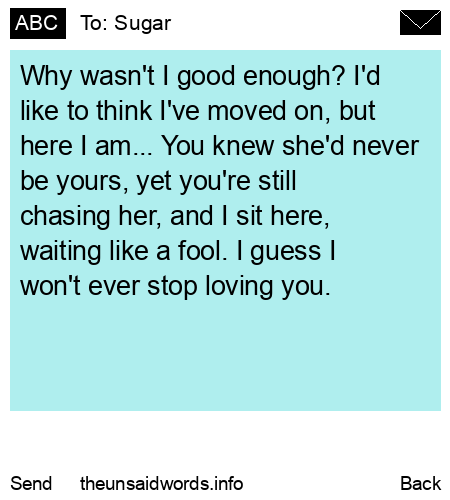 unsent message to Sugar