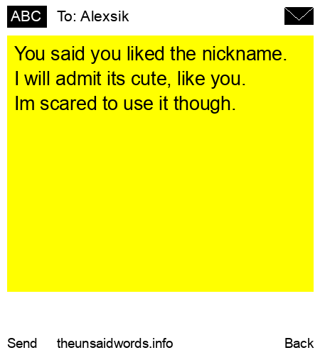 unsent message to Alexsik