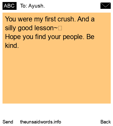 unsent message to Ayush.