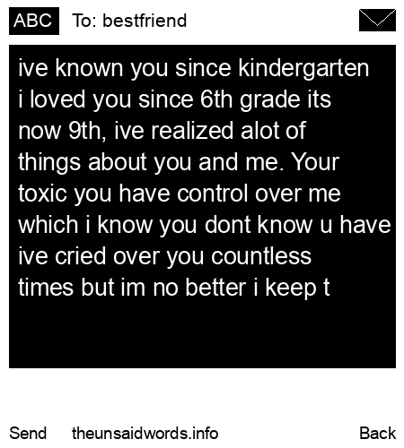 unsent message to bestfriend