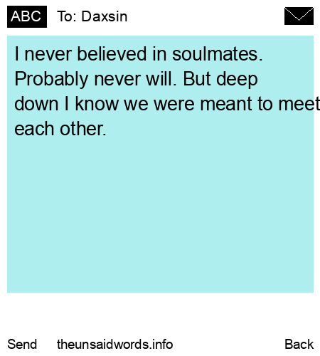 unsent message to Daxsin