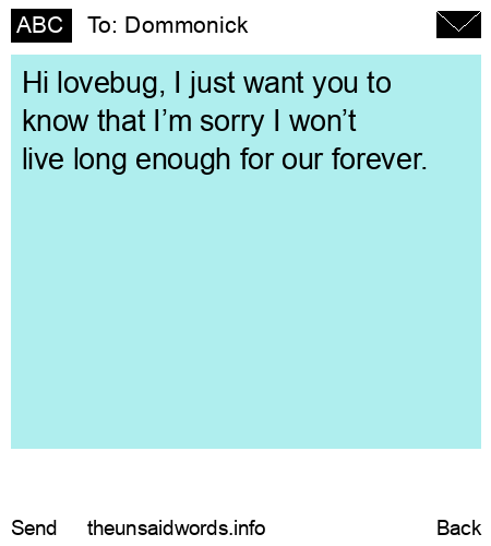 unsent message to Dommonick