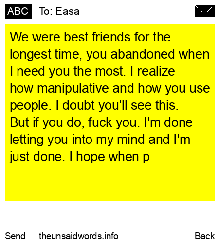 unsent message to Easa