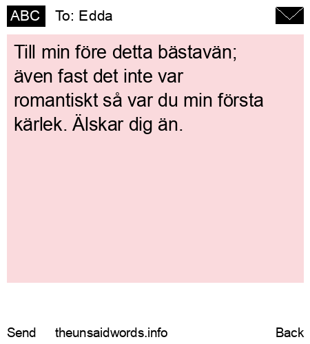 unsent message to Edda