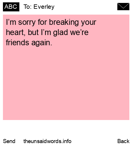 unsent message to Everley
