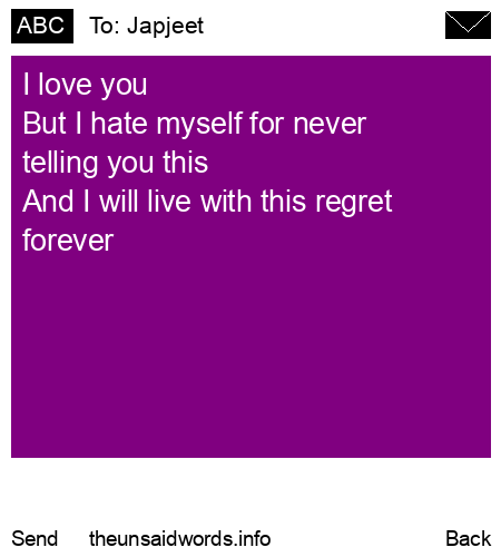 unsent message to Japjeet 