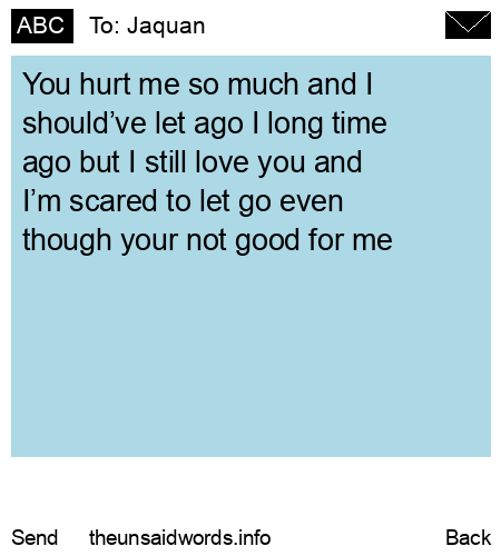 unsent message to Jaquan
