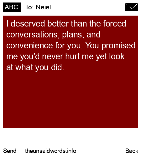 unsent message to Neiel