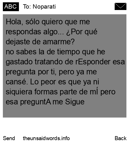 unsent message to Noparati