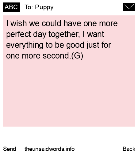 unsent message to Puppy