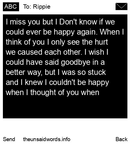 unsent message to Rippie