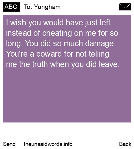 unsent message to Yungham