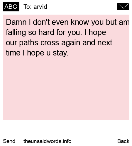 unsent message to arvid