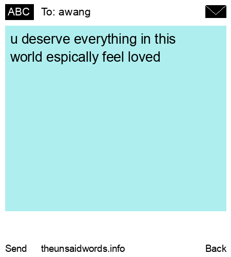 unsent message to awang