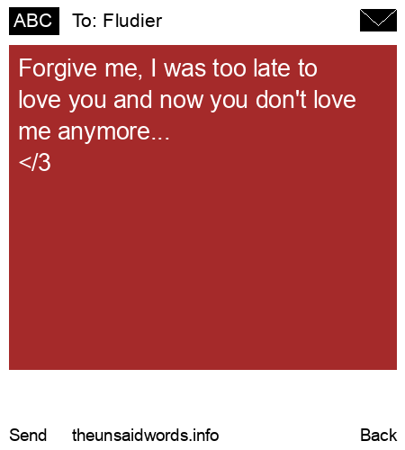 unsent message to Fludier
