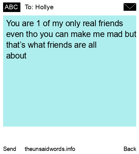 unsent message to Hollye