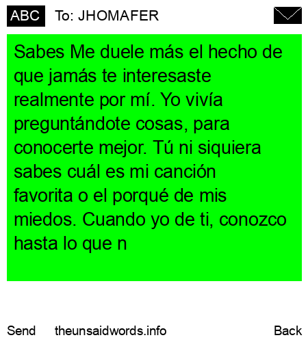 unsent message to JHOMAFER
