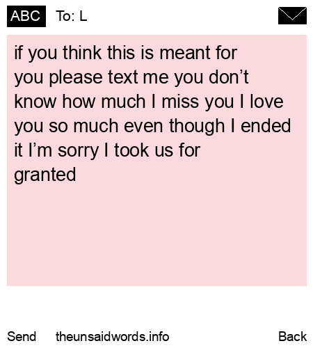 unsent message to L