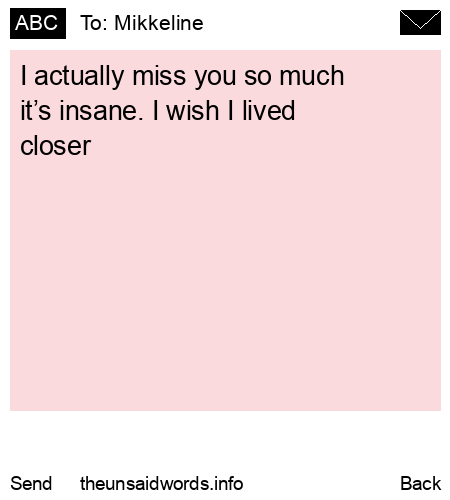 unsent message to Mikkeline 