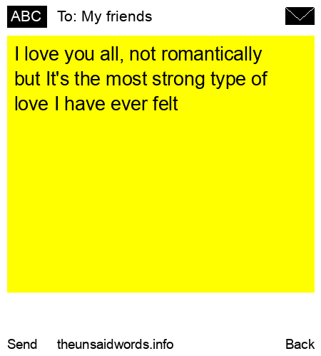 unsent message to My friends 