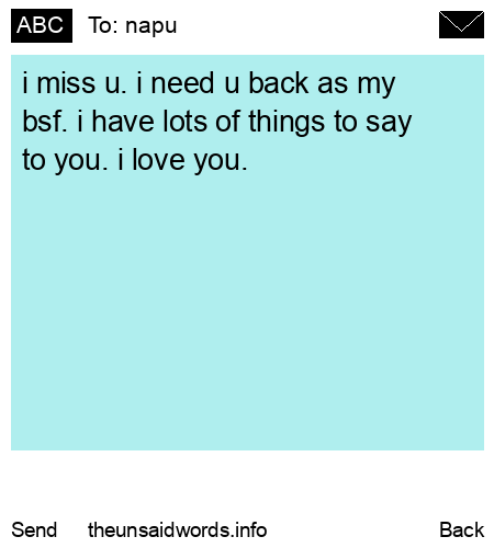 unsent message to napu
