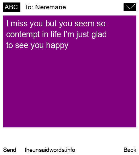 unsent message to Neremarie