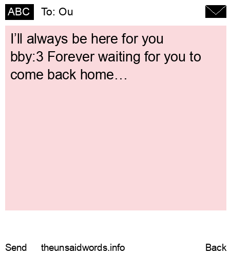 unsent message to Ou