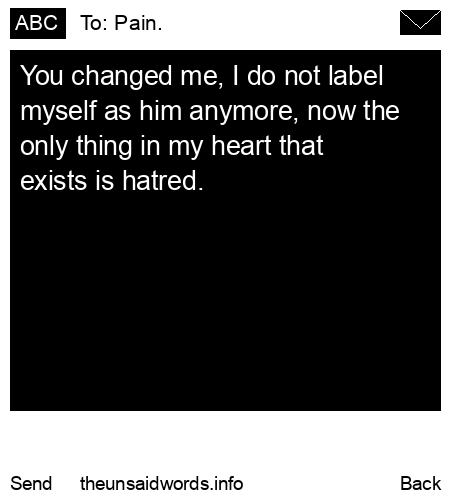 unsent message to Pain.