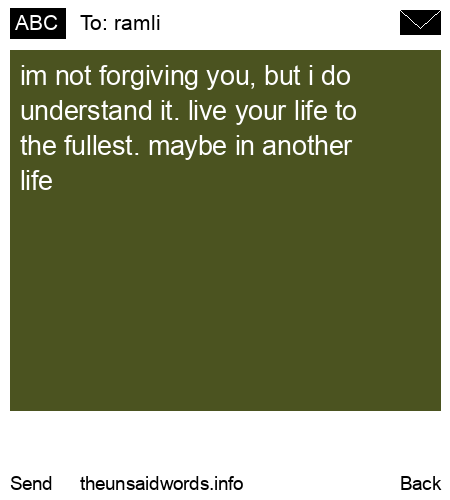 unsent message to ramli