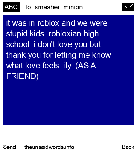 unsent message to smasher_minion