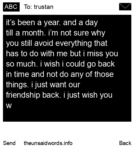 unsent message to trustan