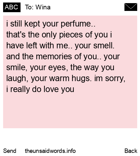 unsent message to Wina