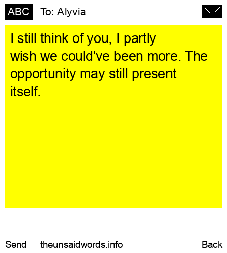 unsent message to Alyvia