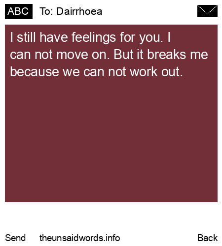 unsent message to Dairrhoea