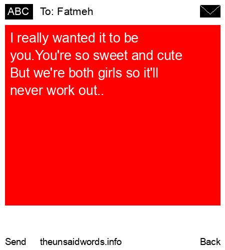 unsent message to Fatmeh