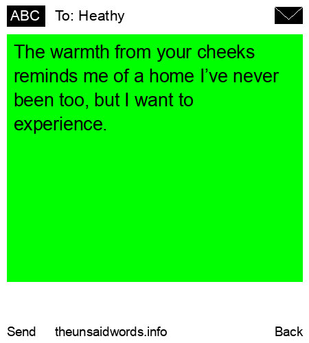 unsent message to Heathy 