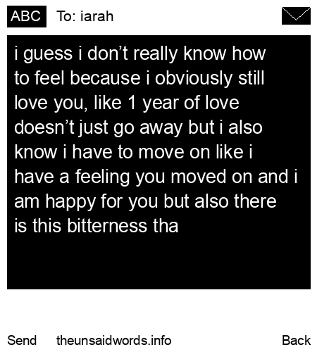 unsent message to iarah
