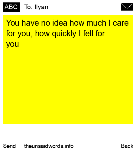 unsent message to Ilyan