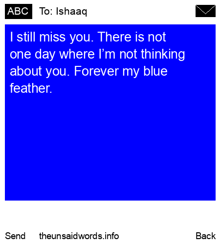 unsent message to Ishaaq
