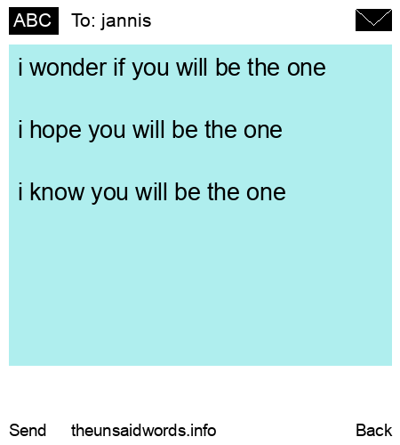 unsent message to jannis
