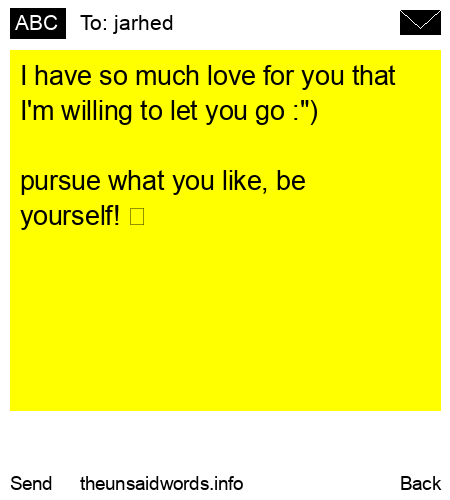 unsent message to jarhed