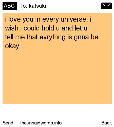 unsent message to katsuki