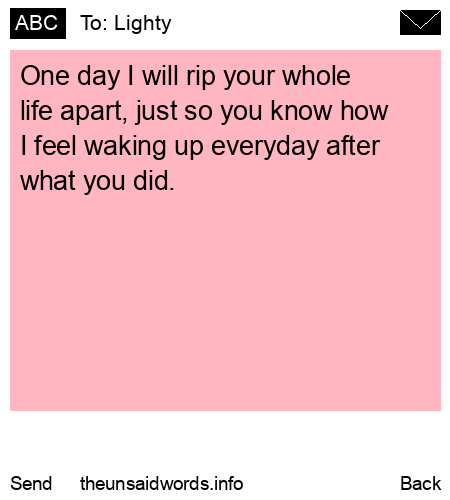 unsent message to Lighty